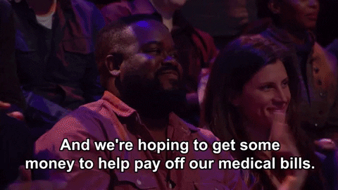"And we're hoping to get some money to help pay off our medical bills"