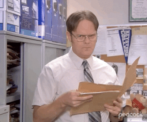 Dwight from the US Office saying, "The Holy Grail"