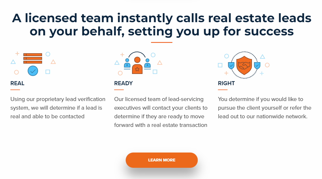 Screenshot of Referral Exchange's website