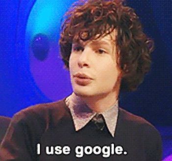 Simon Amstell saying, "I use Google"