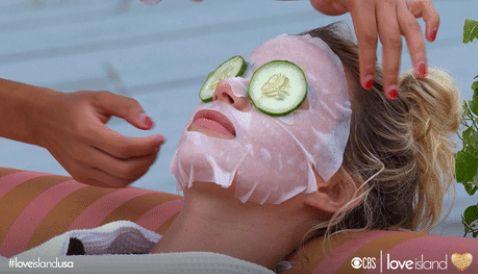 Image of a person relaxing with a face mask