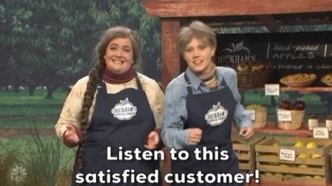 "Listen to this satisfied customer!"