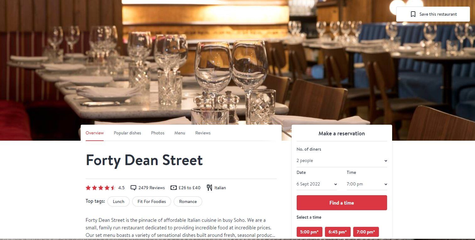 restaurant review websites uk