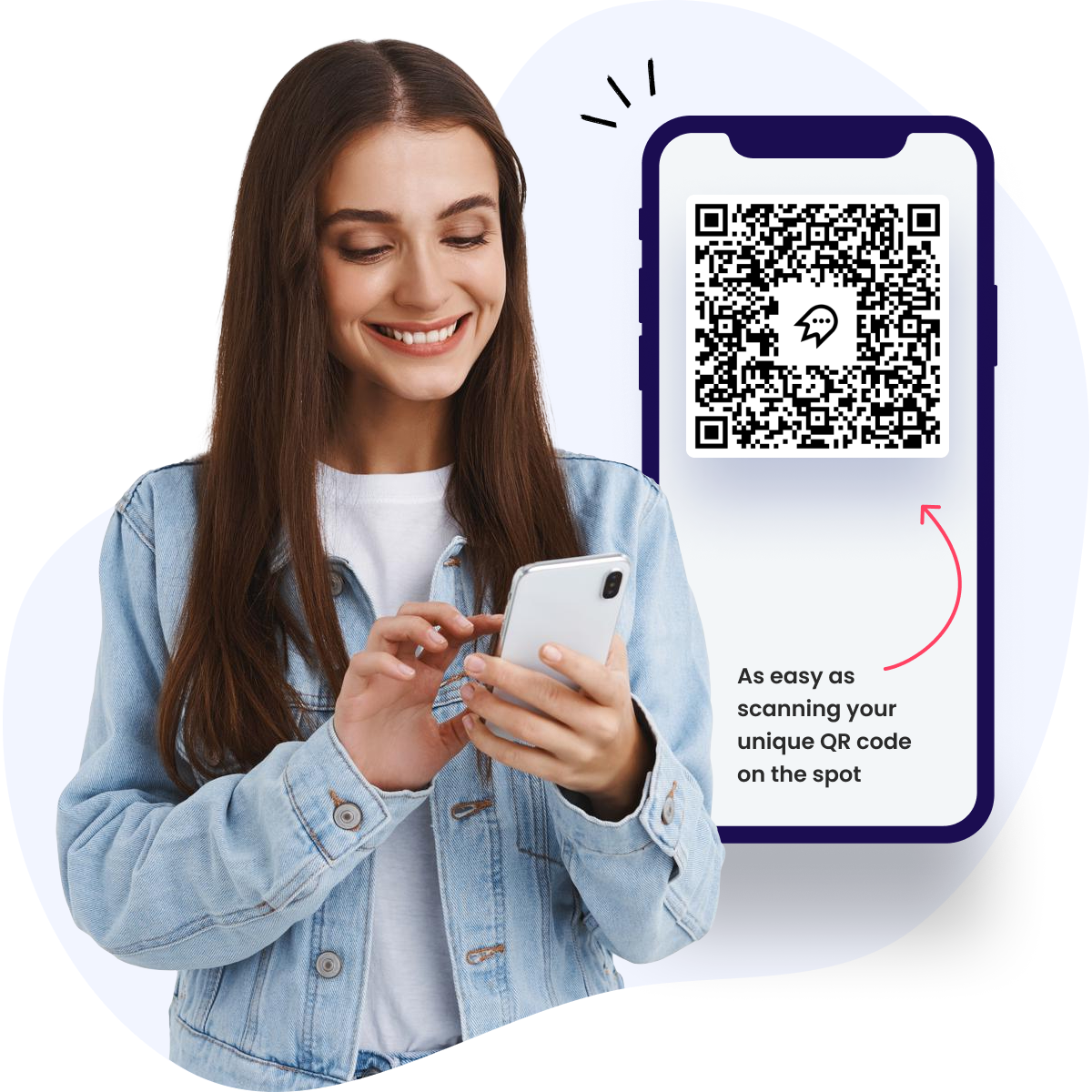 Cloutly's QR code make it easy to ask for reviews